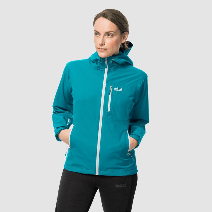 Chamarra Hardshell Jack Wolfskin Eagle Peak Mujer Verdes Oscuro Mexico-6138279